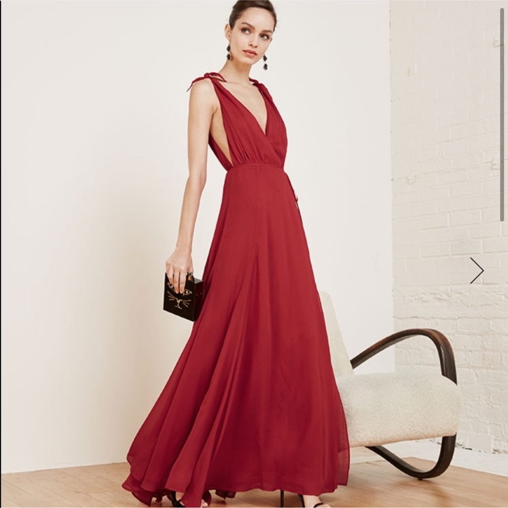 Reformation Romanica Dress - Red - Size 4